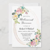 Invitation Dîner de répétition de printemps Ovale moderne (Devant)