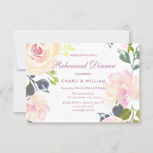 Invitation Dîner de répétition de printemps végétal Botanique