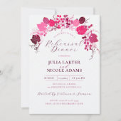 Invitation Dîner de répétition de raisins de Berry Fleurs Fra (Devant)