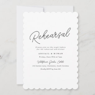 Invitation Dîner de répétition de scénario minimaliste