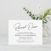 Invitation Dîner de répétition de script budget blanc (Debout devant)