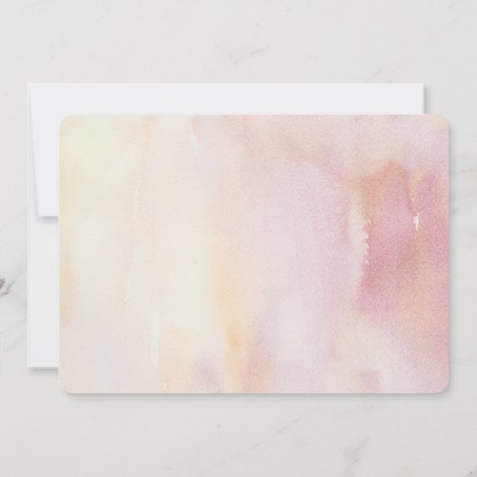 Invitation Dîner de répétition de script floral de pêche et d (Dos)