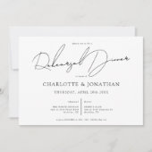 Invitation Dîner de répétition de script moderne sophistiqué (Devant)