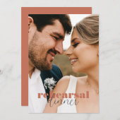 Invitation Dîner de répétition de script rétro Chic Bold Terr (Devant / Derrière)