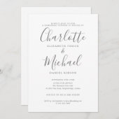 Invitation Dîner de répétition de signature moderne (Devant / Derrière)