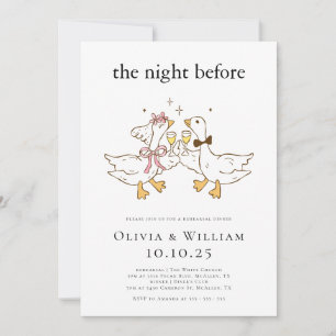 Invitation Dîner de répétition de Silly Goose Funny