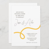 Invitation Dîner de répétition de Spaghetti (Devant / Derrière)