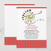 Invitation Dîner de répétition de spaghetti en Italie (Devant / Derrière)