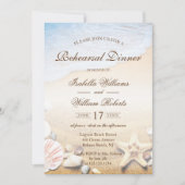 Invitation Dîner de répétition de Starfish de plage tropicale (Devant)