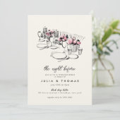 Invitation Dîner de répétition de table moderne (Debout devant)