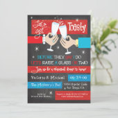 Invitation Dîner de répétition de toast de Champagne Retro Ch (Debout devant)