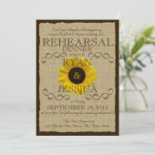Invitation Dîner de répétition de tournesol (Debout devant)