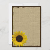 Invitation Dîner de répétition de tournesol (Dos)