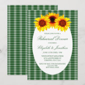 Invitation Dîner de répétition de tournesol (Devant / Derrière)