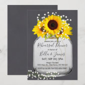 Invitation Dîner de répétition de tournesol de jarre Mason in (Devant / Derrière)