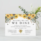 Invitation Dîner de répétition de tournesol de pays Invitatio (Debout devant)