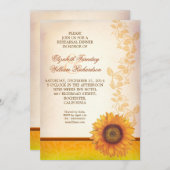 Invitation dîner de répétition de tournesol élégant invitatio (Devant / Derrière)