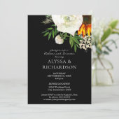 Invitation Dîner de répétition de tournesol et de fleurs blan (Debout devant)