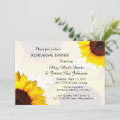 Invitation Dîner de répétition de tournesol rustique Invitati (Debout devant)