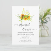 Invitation Dîner de répétition de tournesols Boho Dégustation (Debout devant)