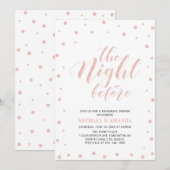 Invitation Dîner de répétition de typographie moderne or rose (Devant / Derrière)