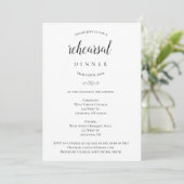 Invitation Dîner de répétition de typographie simple Invitati (Debout devant)