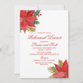 Invitation Dîner de répétition de vacances Poinsettia Invitat (Devant)