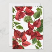 Invitation Dîner de répétition de vacances Poinsettia Invitat (Dos)