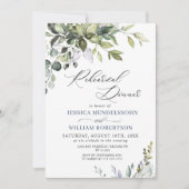 Invitation Dîner de répétition de verdure d'eucalyptus à l'aq (Devant)