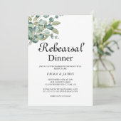 Invitation Dîner de répétition de verdure sophistiqué Invitat (Debout devant)