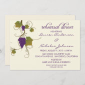 Invitation Dîner de répétition de vigne (Devant / Derrière)