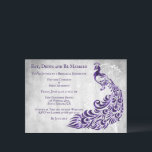 Invitation Dîner de répétition de vigne violet Peacock Leaf I<br><div class="desc">Invités Invitations à votre dîner de répétition avec une invitation de mariage de répétition Purple Peacock Leaf. Le design de l'invitation est composé d'un arrière - plan gris clair avec un paon violet plein de vitamine et un embellissement de la vigne. Personnalisez avec les noms du marié et de la...</div>