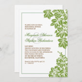 Invitation dîner de répétition de vignobles verts et blancs i (Devant / Derrière)