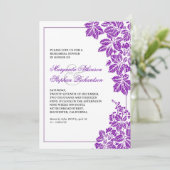 Invitation dîner de répétition de vignobles violets et blancs (Debout devant)