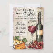 Invitation Dîner de répétition de vin et de jazz (Devant)