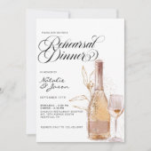 Invitation Dîner De Répétition De Vins Moderne Et Élégant (Devant)