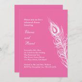 Invitation Dîner de répétition de vos plumes de queue 1 (Devant / Derrière)