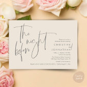 Invitation Dîner De Répétition décontracté, La Nuit Avant