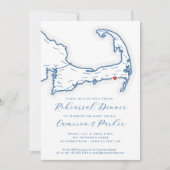 Invitation Dîner de répétition Décontracté Mariage Harwich Po (Devant)