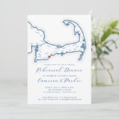 Invitation Dîner de répétition Décontracté Mashpee MA Mariage (Debout devant)