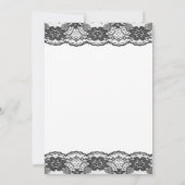 Invitation Dîner de répétition délicat et dentelle (blanc) (Dos)