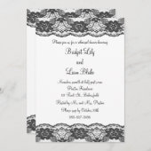 Invitation Dîner de répétition délicat et dentelle (blanc) (Devant / Derrière)