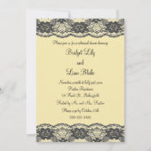 Invitation Dîner de répétition délicat et dentelle (jaune) (Devant)