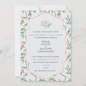 Invitation Dîner de répétition délicieuse de fleurs (Devant)