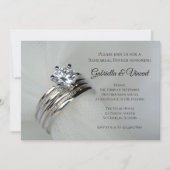 Invitation Dîner de répétition des anneaux mariages Invitatio (Devant)