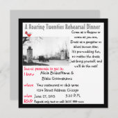 Invitation Dîner de répétition des années 20 (Devant / Derrière)