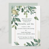 Invitation Dîner de répétition des Branches vertes modifiable (Devant / Derrière)