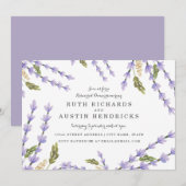 Invitation Dîner de répétition des champs de lavande (Devant / Derrière)