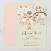 Invitation Dîner de répétition des Chouettes roses et des ois (Devant / Derrière)