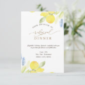 Invitation Dîner de répétition des citrons d'aquarelle (Debout devant)